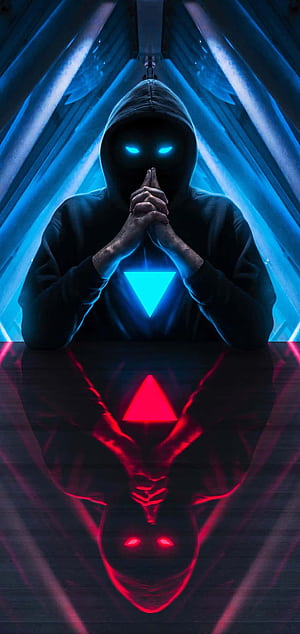 Red Hackerman Cool Background, HD phone wallpaper