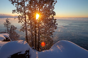A Year of Gorgeous Sunrises from Michigan's Upper Peninsula, HD wallpaper