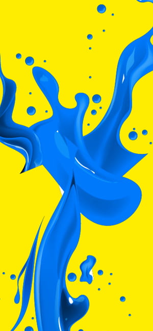 Splash, blue, colorful, paint, yellow, phone, Splash of Paint, HD phone wallpaper