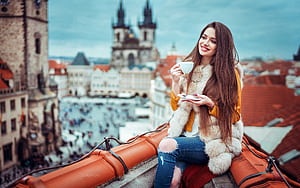 Drinking Tea, HD wallpaper