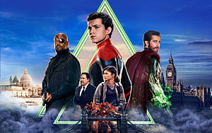 Poster with Characters from Spider Man: Far from home for, Spider-Man: Far From Home, HD wallpaper