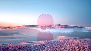 Pink Aesthetic Unique Landscape Mountains Best Of 2025 Collection For Mac And PC 6K, Aesthetic MacBook, HD wallpaper