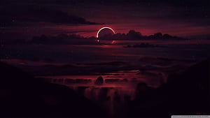 Blood Moon Eclipse, The Eclipse, HD wallpaper
