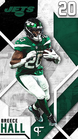 Mobile phone of Jets RB Breece Hall, HD phone wallpaper