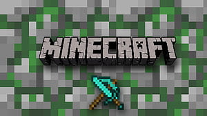 Minecraft Logo Background, Minecraft Java Edition, HD wallpaper