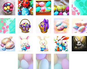 Easter Background and Design Elements, Easter Collage, HD wallpaper