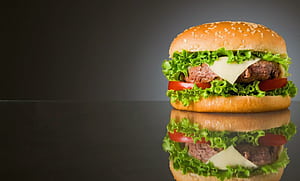 Hamburger 16712, Veggie Burger, HD wallpaper
