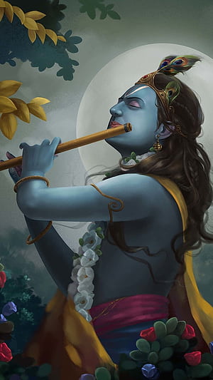 Karhtikeya2 Lord Krishna, lord krishna, karhtikeya murliwala, shree krishna, phone, Krishna Shlok, HD phone wallpaper