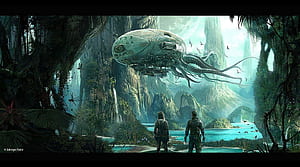 Green Sci Fi, HD wallpaper