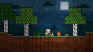 Minecraft 2D, HD wallpaper