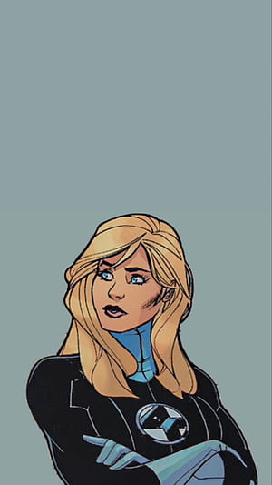 invisible woman comic // lockscreen ⊹ ⋆ ﾟ, Sue Storm, HD phone wallpaper