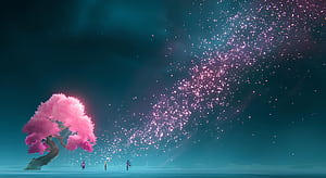 Raiden / Sacred Sakura, sakura, Genshin Impact, Inazuma (Genshin Impact), HD wallpaper