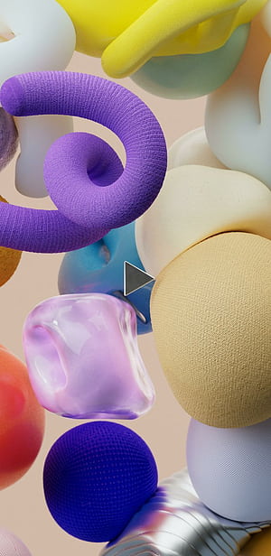 3D Rendering objects, abstract, HD phone wallpaper