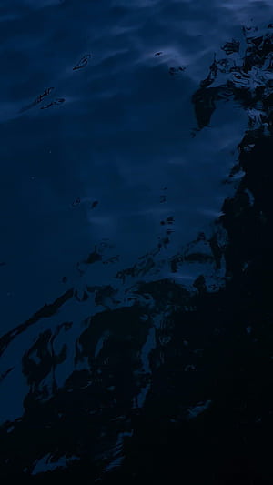 Dark waters, blue, dusky, nature, ocean, sea, sombre, water, phone, HD phone wallpaper