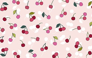 Cute Cherry, Cherry Pattern, HD wallpaper