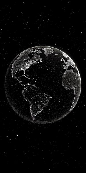 Earth Black And White Dark Mode Best X Twitter Unique Creative And Background For IPhone 17 Series Including 17 Pro Max And IPhone Air, HD phone wallpaper