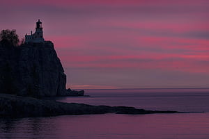 of Split Rock Lighthouse in Fall, HD wallpaper