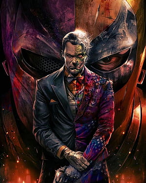 Harvey dent aka two face, two face dc comics phone, DC Dual Monitor, HD phone wallpaper