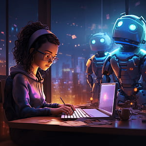 AI UX: Designing Coding Collaborations, Cartoon Coding, HD phone wallpaper