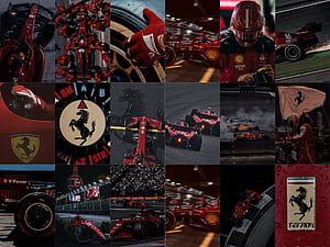 F1 Aesthetic Collage, Ferrari Formula 1 Poster, Formula 1 Gift, F1 Wall Art, F1 Poster, F1 Digital Print, 160PCS Digital, HD wallpaper