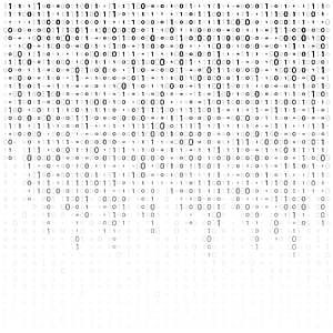Background With Digits On Screen. binary code zero one matrix white background. banner, pattern, . Vector illustration, HD phone wallpaper