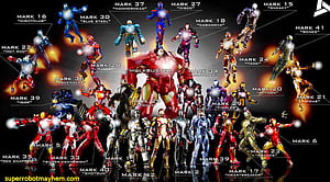 All the Iron Man Suits. Someone had asked about a I have of every Iron Man Suit. I just found it again, so I'm sharing it for them or anyone else, HD wallpaper