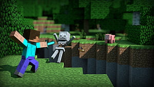 video games, sword, Minecraft, Java, PC gaming, pigs Gallery, Minecraft Java Edition, HD wallpaper