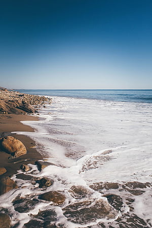 graphy, landscape, travel, , beach, coast, water, android, Sea and Land, HD phone wallpaper