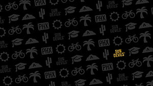 Sun Devils Noir — ASU Black Pattern, black, pattern, HD wallpaper