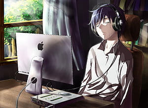 Anime Coder, HD wallpaper