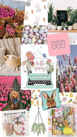 Spring Easter Aesthetic, Easter Collage, HD phone wallpaper