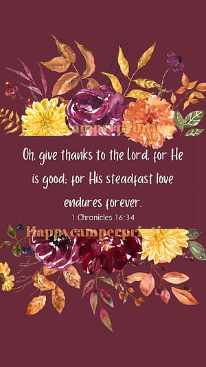 Give Thanks to the Lord Phone, Bible Phrases, HD phone wallpaper