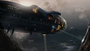 Spaceship, Sci Fi, HD wallpaper