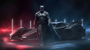 The Midnight Batman Rises Again, batman, the-batman, batmobile, superheroes, artwork, art, digital-art, ai, HD wallpaper