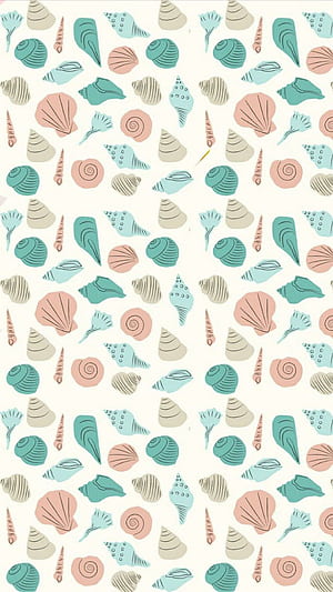 sea shell pattern, HD phone wallpaper