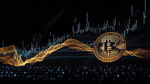Background, 3D Render Bitcoin Analytics, Crypto Chart, HD wallpaper