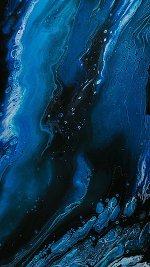 Paint, Fluid Art, Stains, Fifth, Blue, Black Iphone 8 7 6s 6 For Parallax Background, HD phone wallpaper