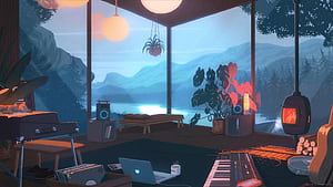Lo Fi Cozy House Rainy Day Live, Lofi Rainy, HD wallpaper