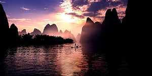 Oled PC, Sunset OLED, HD wallpaper