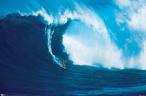 Trends International Big Wave Surfer Wall Poster, 22.375 x Premium Unframed Version: Posters & Prints, Big Wave Surfing, HD wallpaper