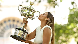 Aryna Sabalenka hoot after securing Australian Open grand slam victory, HD wallpaper