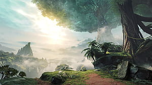 Nintendo today just released some new screenshots of the forest area from metroid prime 4, Sci-fi Forest, HD wallpaper