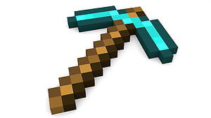 Minecraft Pickaxe, HD wallpaper