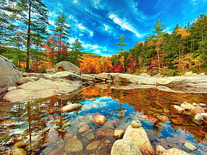 New Hampshire Fall, White Mountains, Kancamagus Highway, Fall Wall Decor, HD wallpaper