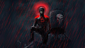 Daredevil Redemption Through Darkness, daredevil, daredevil-born-again, daredevil-born-again-season-2, marvel, tv-shows, superheroes, artwork, art, digital-art, HD wallpaper