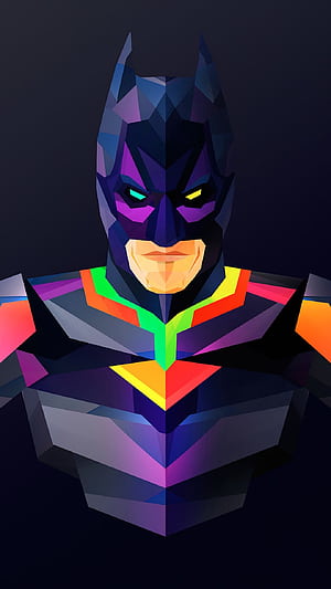 Batman , Low poly, DC Superheroes, DC Android, HD phone wallpaper