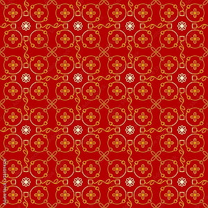Red And Golden Chinese Traditional Pattern Collection. Abstract Asian Background. Decorative Chinese . Endless Texture For , Pattern Fills, Web Page Background, Surface Textures. Stock Vektor, HD phone wallpaper