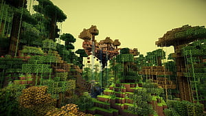 Minecraft Tree, HD wallpaper
