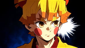 Zenitsu Agatsuma Demon Slayer Kimetsu no Yaiba, HD wallpaper