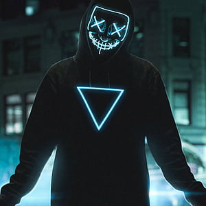 Neon Mask Boy iPad Air , , , Background, and, Boy Wearing Mask, HD phone wallpaper